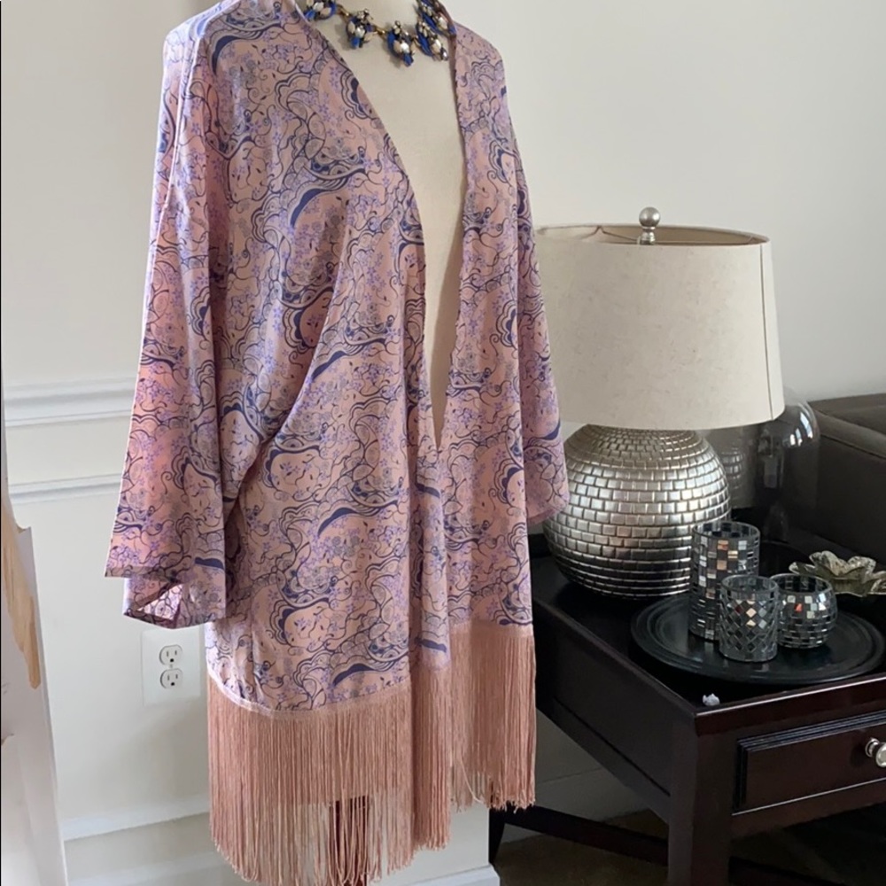 💜TOBI gorgeous Fringed kimono wrap robe💜